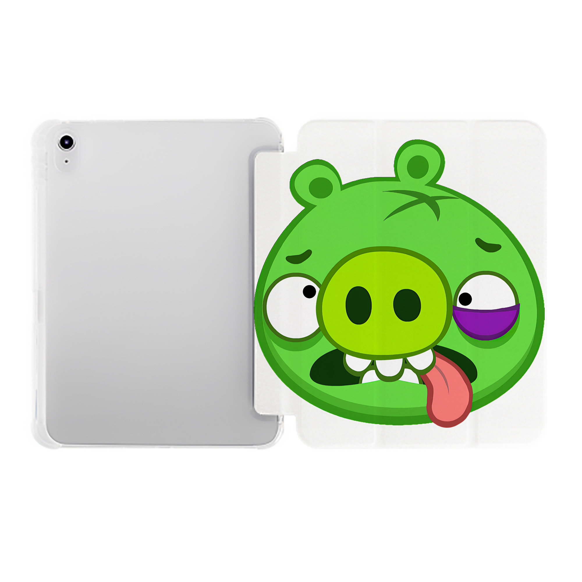 （画像用） Angry Birds アングリーバード IPad ケース ペン収納付き 三つ折りスタンド PUレザー×シリコン 対応機種9.5/10.5/10.9インチ